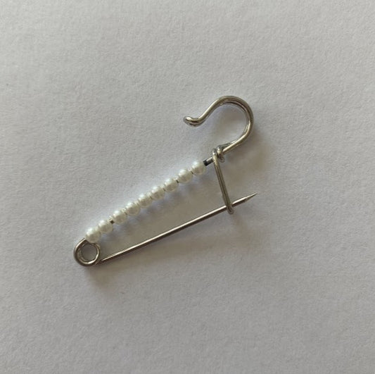 Alfinete de Tricot Peito com pérolas