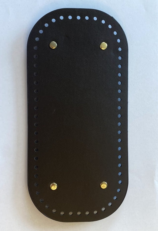 Base para Bolsa em Couro Sintético com Pés Dourados — 25x12 cm