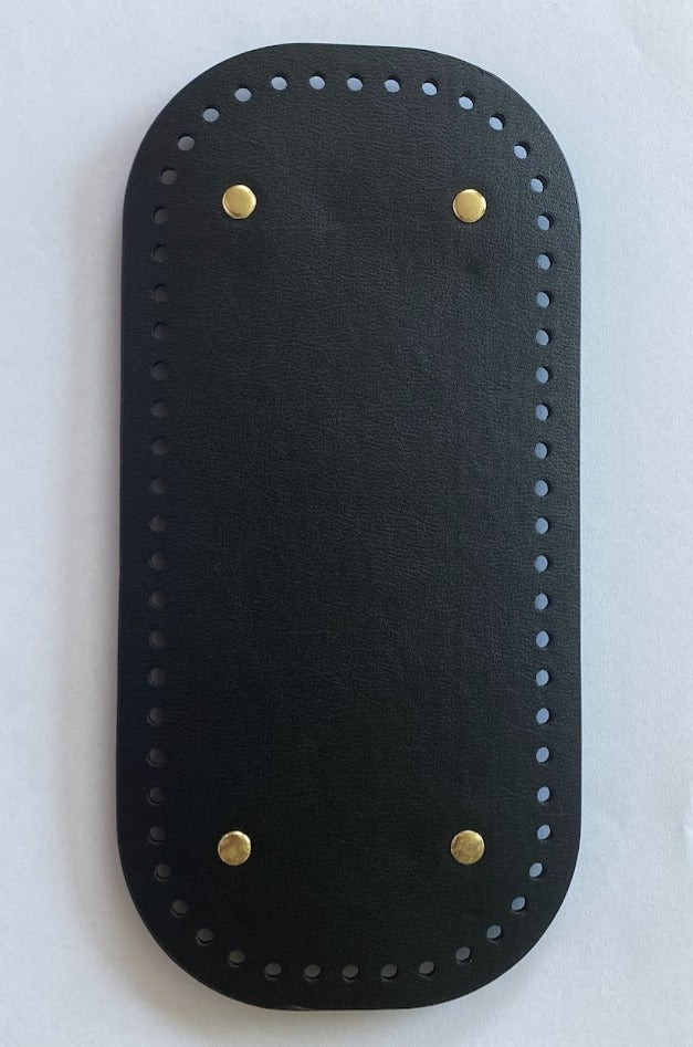 Base para Bolsa em Couro Sintético com Pés Dourados — 25x12 cm