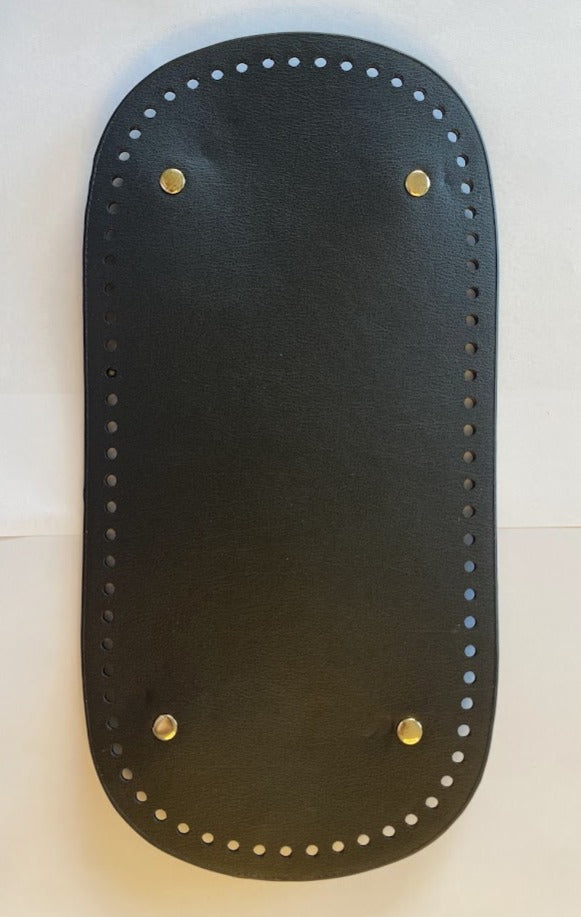 Base para Bolsa em Couro Sintético com Pés Dourados — 30x15 cm